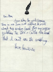 1973 Letter Home from Summer Camp